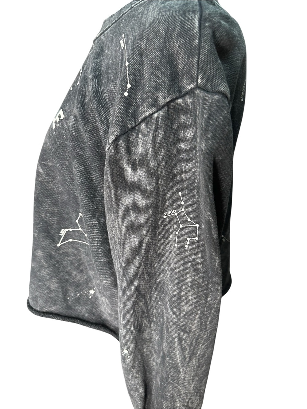 SoulCycle Casey Cropped Astrology Sweatshirt – Black/Gray – Size XS - Picture 4 of 9